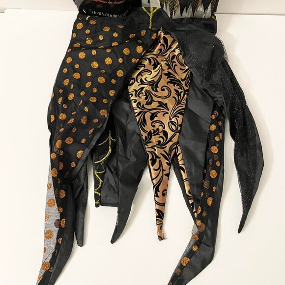 Amscan Black Spiderweb Polkadot Glitter Halloween Mantle Scarf 32.5 x 72 Inch - Picture 5 of 13